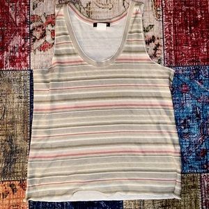 j.crew pastel striped tank top